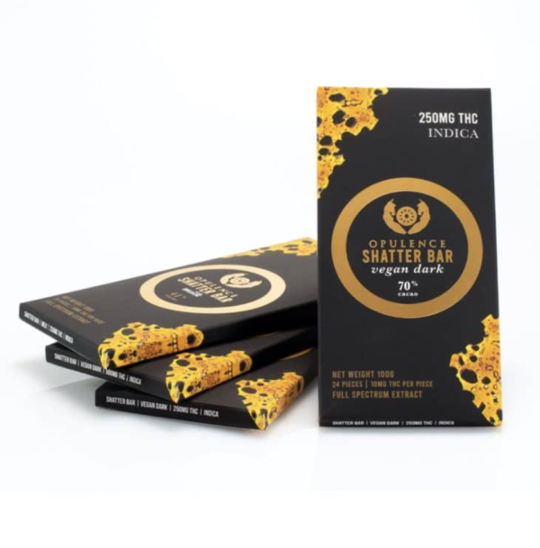 Vegan Dark Opulence SHATTER Bars in Indica or Sativa